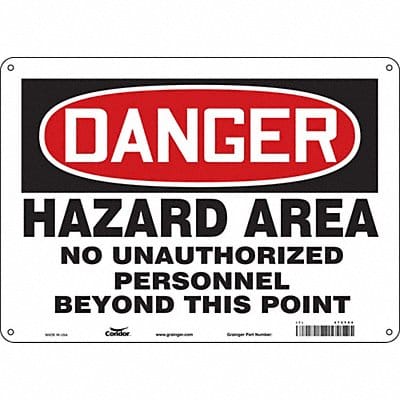 Safety Sign 10 inx14 in Aluminum