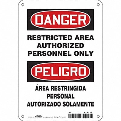 Safety Sign 10 in x 7 in Polyethylene