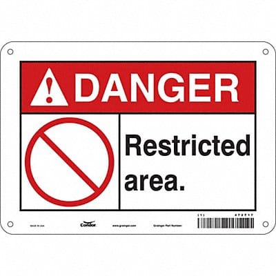 Safety Sign 7 in x 10 in Polyethylene