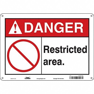 Safety Sign 10 in x 14 in Polyethylene