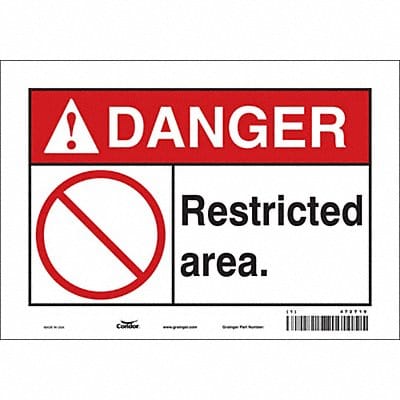 Safety Sign 7 inx10 in Vinyl