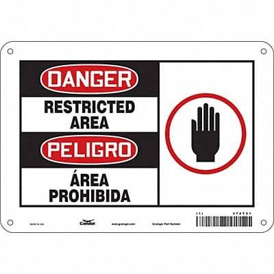 Safety Sign 7 in x 10 in Aluminum