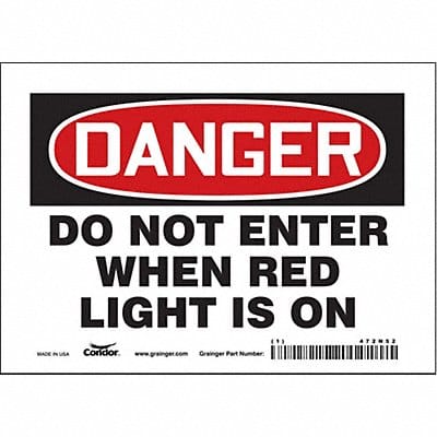 Safety Sign 5 inx7 in Vinyl