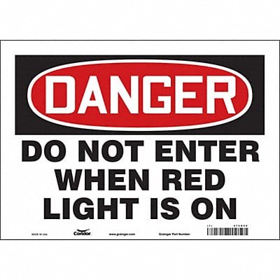 Safety Sign 10 in x 14 in Vinyl