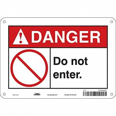 Safety Sign 7 inx10 in Polyethylene