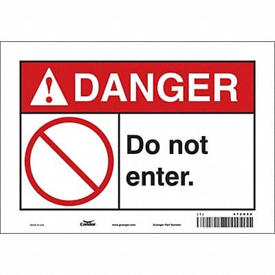 Safety Sign 7 in x 10 in Vinyl