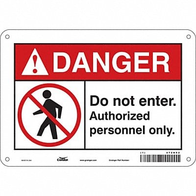 Safety Sign 7 in x 10 in Aluminum