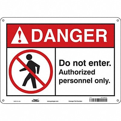 Safety Sign 10 inx14 in Aluminum