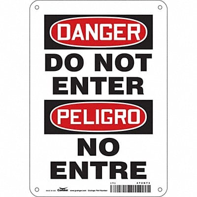 Safety Sign 10 in x 7 in Polyethylene