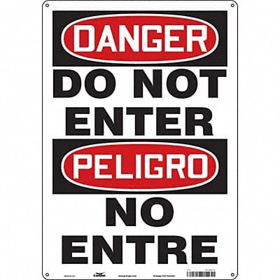 Safety Sign 20 inx14 in Polyethylene