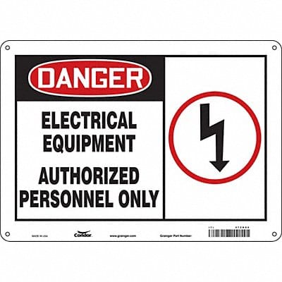 Safety Sign 10 in x 14 in Polyethylene