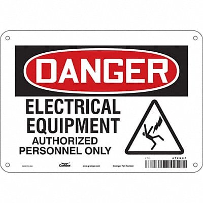 Safety Sign 7 in x 10 in Aluminum