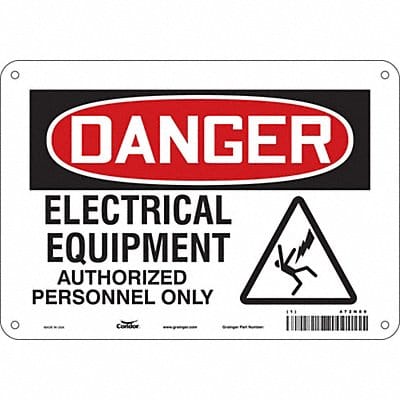 Safety Sign 7 in x 10 in Polyethylene