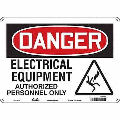 Safety Sign 10 inx14 in Polyethylene