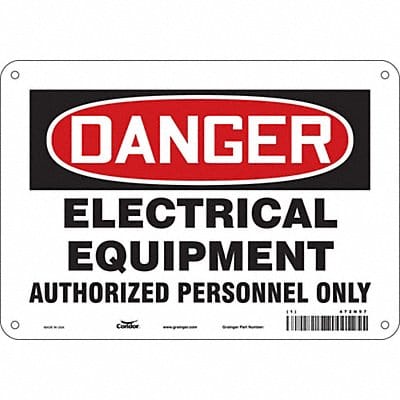 J6924 Safety Sign 7 inx10 in Polyethylene