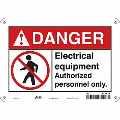 Safety Sign 7 in x 10 in Polyethylene