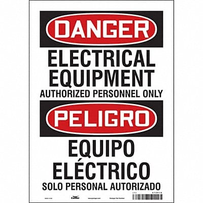 Safety Sign 14 in x 10 in Vinyl