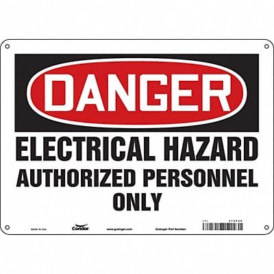 J6925 Safety Sign 10 inx14 in Polyethylene