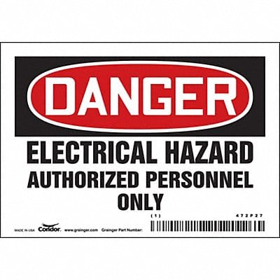 J6925 Safety Sign 3.5in x 5in Vinyl