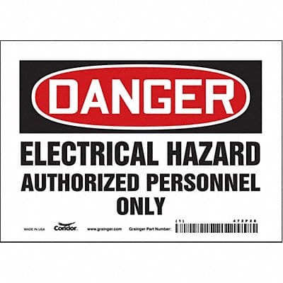 J6925 Safety Sign 5 inx7 in Vinyl