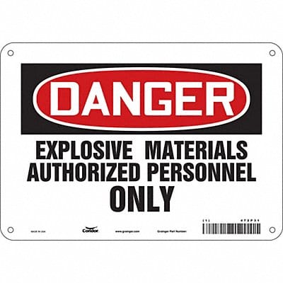 Safety Sign 7 in x 10 in Aluminum