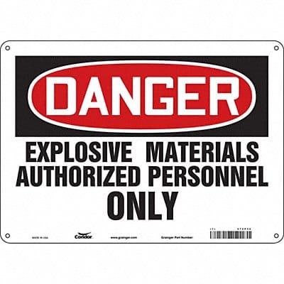 Safety Sign 10 inx14 in Aluminum
