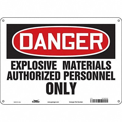 Safety Sign 10 in x 14 in Polyethylene