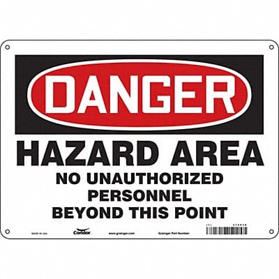 Safety Sign 10 inx14 in Aluminum