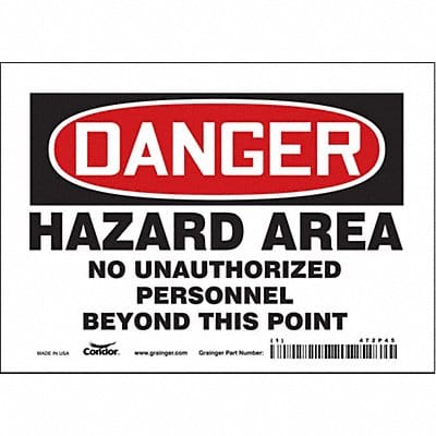 Safety Sign 5 in x 7 in Vinyl