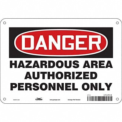 Safety Sign 7 in x 10 in Aluminum