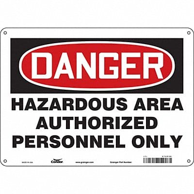 Safety Sign 10 inx14 in Polyethylene