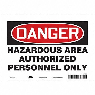 Safety Sign 7 in x 10 in Vinyl
