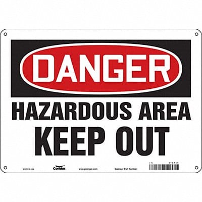 Safety Sign 10 in x 14 in Polyethylene