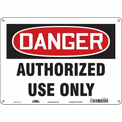Safety Sign 10 in x 14 in Polyethylene