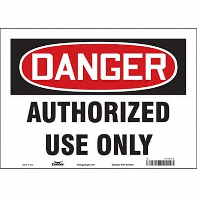 Safety Sign 10 in x 14 in Vinyl