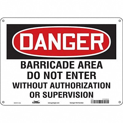 Safety Sign 10 inx14 in Aluminum