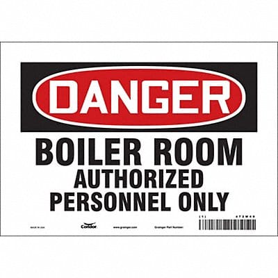 Safety Sign 7 inx10 in Vinyl