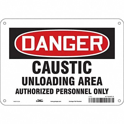 Safety Sign 7 in x 10 in Polyethylene