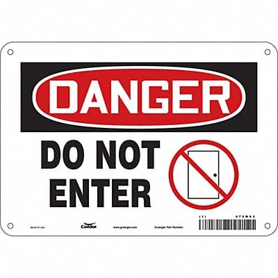 Safety Sign 7 in x 10 in Aluminum