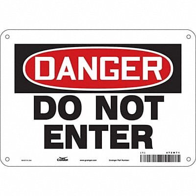 Safety Sign 7 in x 10 in Aluminum