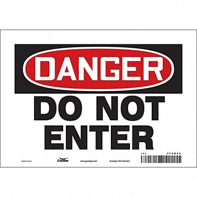 Safety Sign 7 inx10 in Vinyl