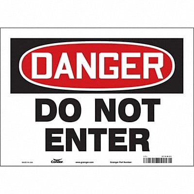 Safety Sign 10 inx14 in Vinyl