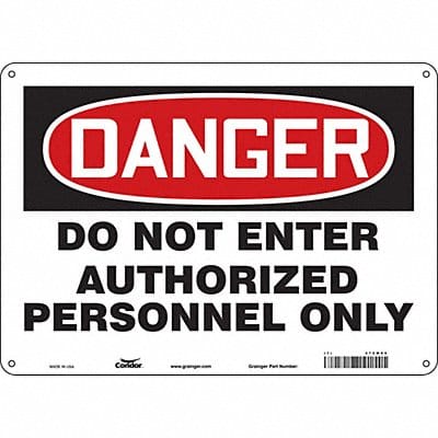 Safety Sign 10 inx14 in Polyethylene