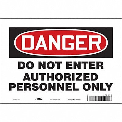Safety Sign 7 inx10 in Vinyl