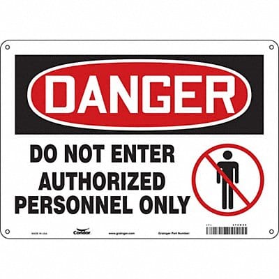 Safety Sign 10 inx14 in Aluminum