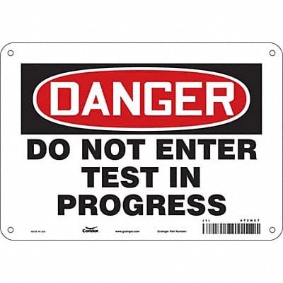 Safety Sign 7 in x 10 in Aluminum