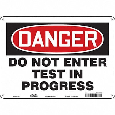 Safety Sign 10 inx14 in Aluminum