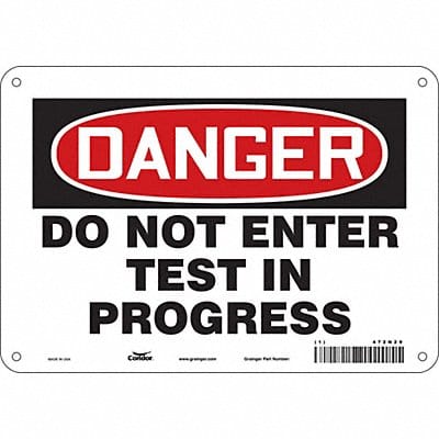 Safety Sign 7 inx10 in Polyethylene