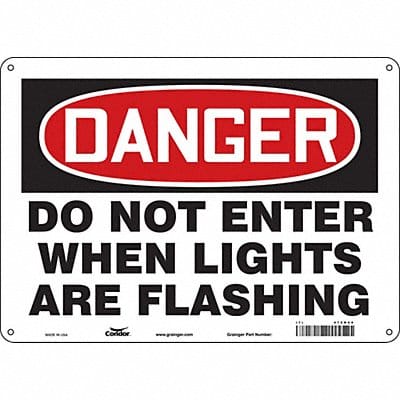 Safety Sign 10 inx14 in Polyethylene