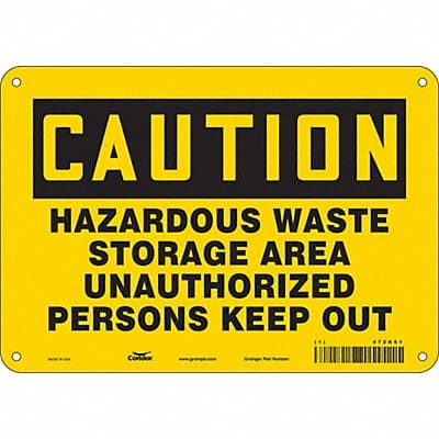 Safety Sign 7 inx10 in Polyethylene